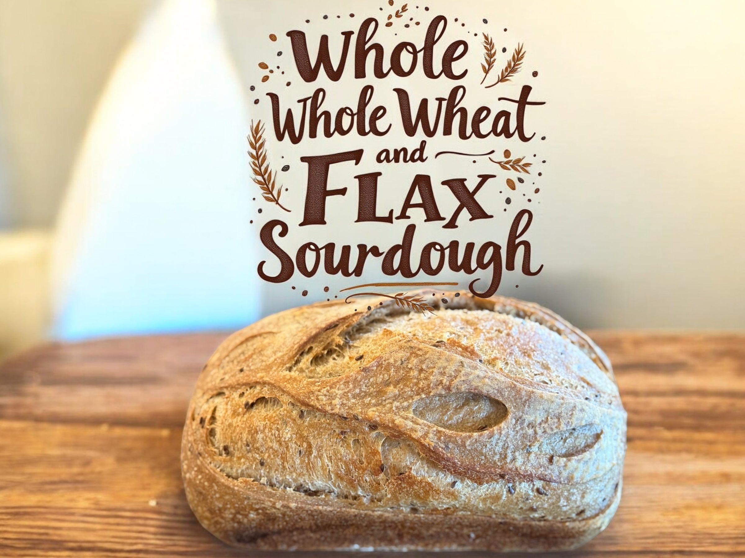 Whole Wheat and Flax Sourdough Loaf