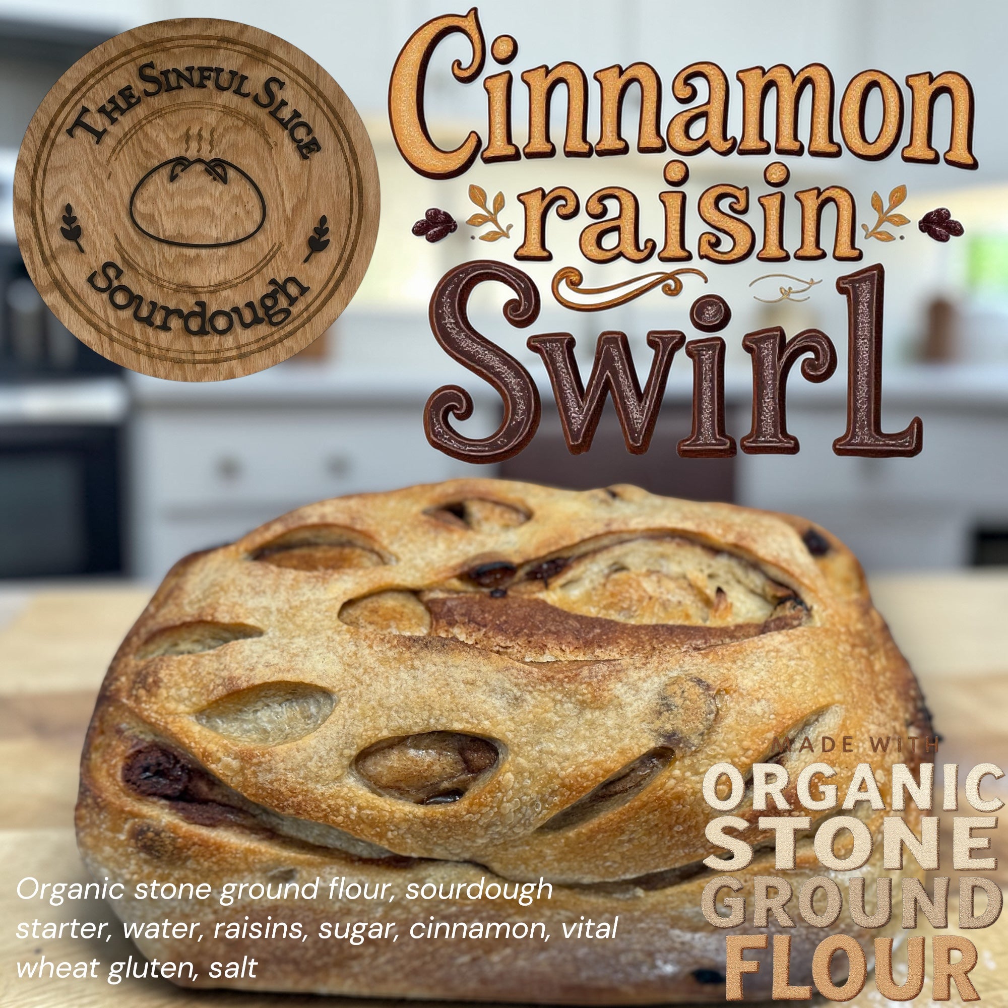 Cinnamon Raisin Sourdough Loaf