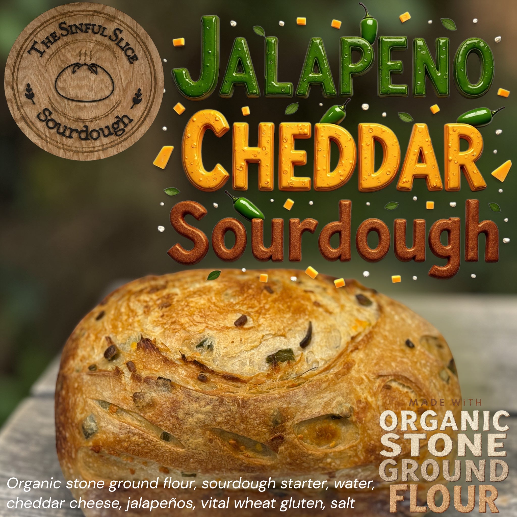 Jalapeno and Cheddar Sourdough Loaf