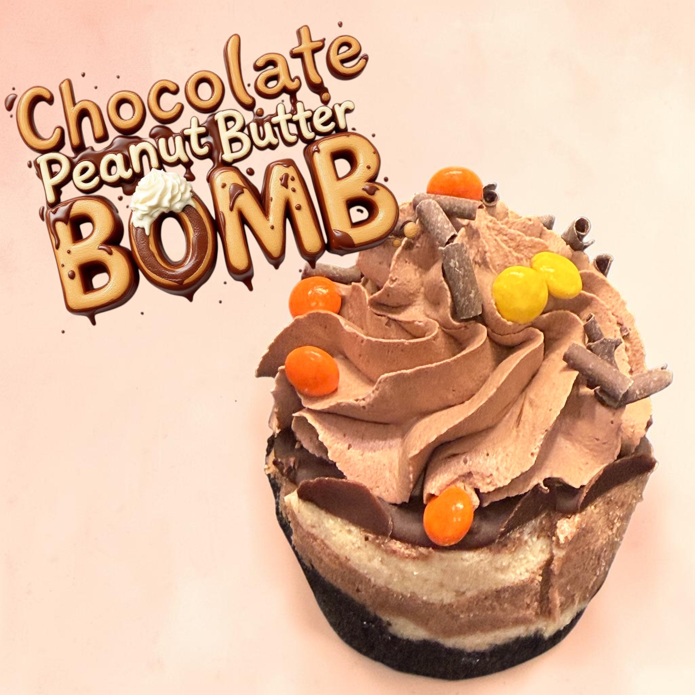 Chocolate Peanut Butter Bomb Mini Cheesecake (4 pieces)