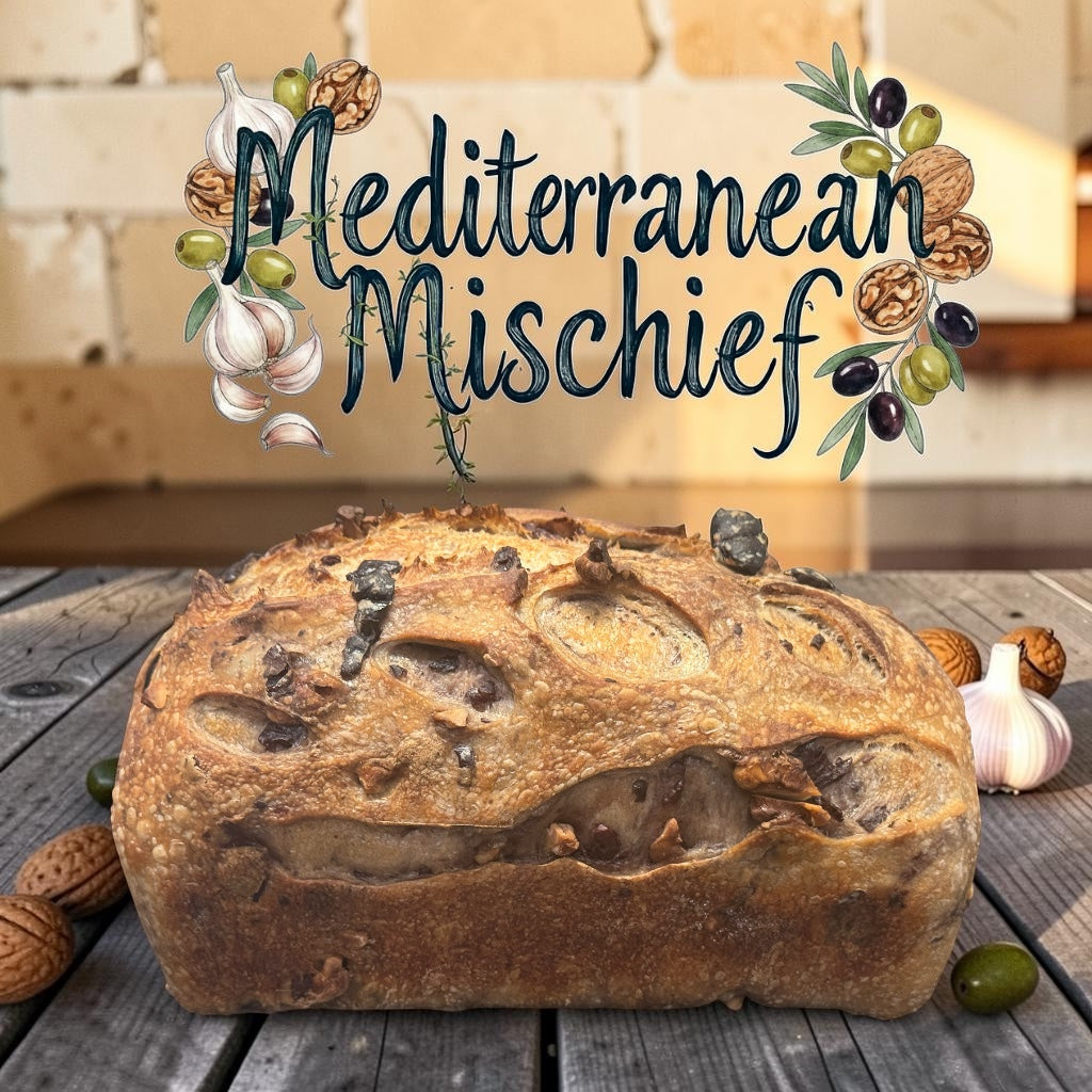 Mediterranean Mischief Sourdough Loaf